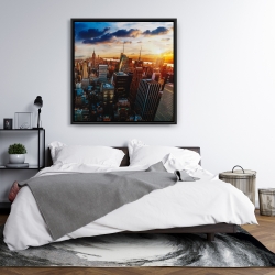 Framed 36 x 36 - City of new york by dawn