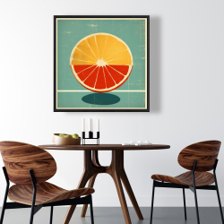 Encadré 36 x 36 - Citron et tangerine