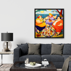 Framed 36 x 36 - The picnic
