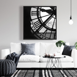 Framed 36 x 36 - Clock at the orsay museum
