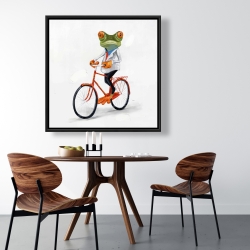 Encadré 36 x 36 - Drole de grenouille à vélo