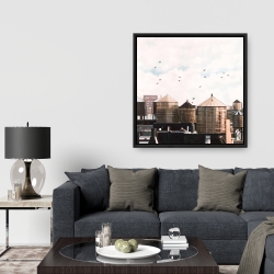 Framed 36 x 36 - Water towers
