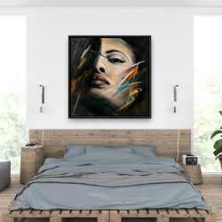 Framed 36 x 36 - Abstract woman portrait