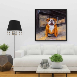 Encadré 36 x 36 - Bouledogue souriant