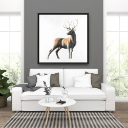 Encadré 36 x 36 - Cerf abstrait
