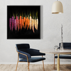 Framed 36 x 36 - Colorful carrots