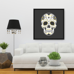 Framed 36 x 36 - Mexican sugar skull art