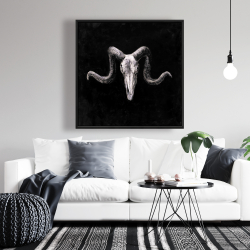 Encadré 36 x 36 - Crâne squelettique de style grunge