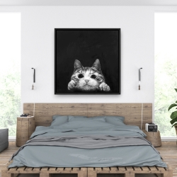 Encadré 36 x 36 - Chat curieux