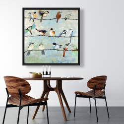 Encadré 36 x 36 - Petits oiseaux colorés