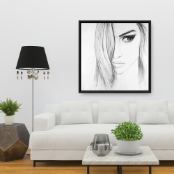 Encadré 36 x 36 - Portrait noir et blanc