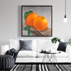 Framed 36 x 36 - Two oranges