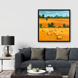 Framed 36 x 36 - Hay bale fields