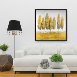 Framed 36 x 36 - Abstract yellow trees