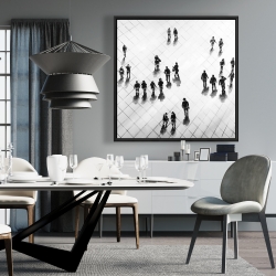 Encadré 36 x 36 - Vue aérienne des gens dans la rue