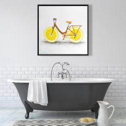 Encadré 36 x 36 - Bicyclette avec roues de citron