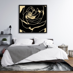 Encadré 36 x 36 - Silhouette d'une rose