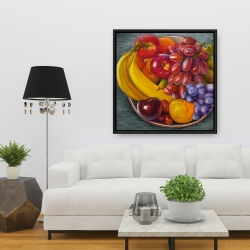 Framed 36 x 36 - Bowl of fruits