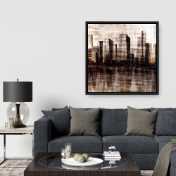 Framed 36 x 36 - Sketch of the city