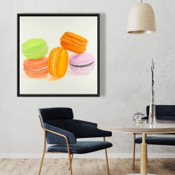 Framed 36 x 36 - Small bites of macaroons
