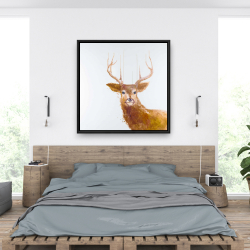Framed 36 x 36 - Abstract deer