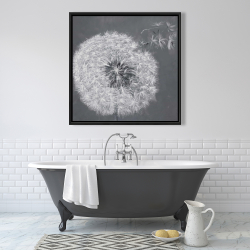Framed 36 x 36 - Blowing dandelion