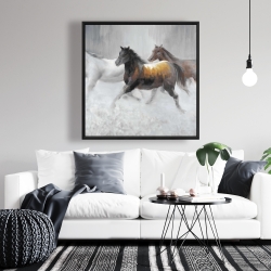 Encadré 36 x 36 - Troupeau de chevaux sauvages