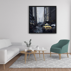 Framed 36 x 36 - New york in the dark