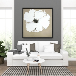 Framed 36 x 36 - Abstract color splash petals flower