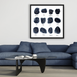 Framed 36 x 36 - Constellations zodiac signs