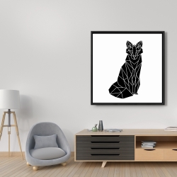 Framed 36 x 36 - Geometric fox