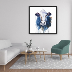 Encadré 36 x 36 - Vache à l'aquarelle
