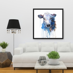 Framed 36 x 36 - Watercolor jersey cow