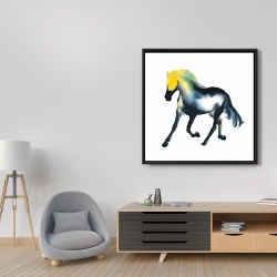 Framed 36 x 36 - Galloping horse