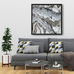 Framed 36 x 36 - Abstract geode