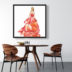 Framed 36 x 36 - Beautiful red prom dress