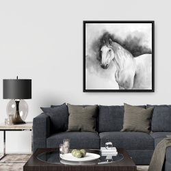Framed 36 x 36 - Domino horse