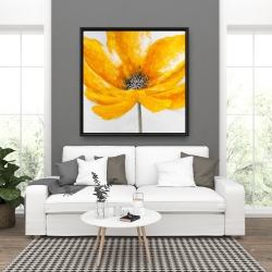 Framed 36 x 36 - Big yellow flower