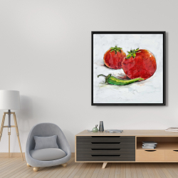 Framed 36 x 36 - Tomatoes with jalapeño