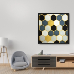 Framed 36 x 36 - Blue cells