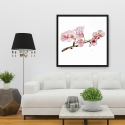 Framed 36 x 36 - Branch of cherry blossom in pink