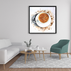 Framed 36 x 36 - Cappuccino refreshing