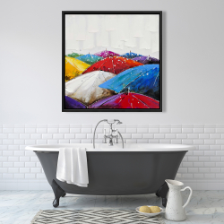 Encadré 36 x 36 - Parapluies colorés