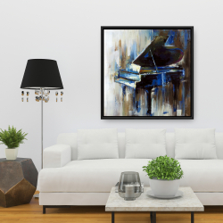 Framed 36 x 36 - Abstract grand piano