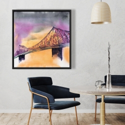 Framed 36 x 36 - Montreal jacques-cartier bridge