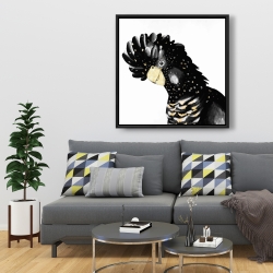 Framed 36 x 36 - Cockatoo parrot