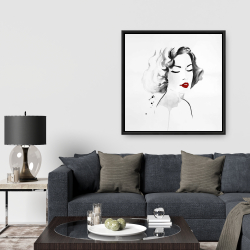 Framed 36 x 36 - Watercolor woman