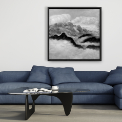Framed 36 x 36 - Grey clouds