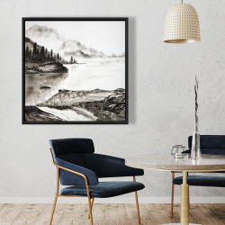 Framed 36 x 36 - Peaceful landscape