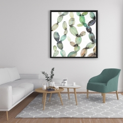 Framed 36 x 36 - Cactus pattern